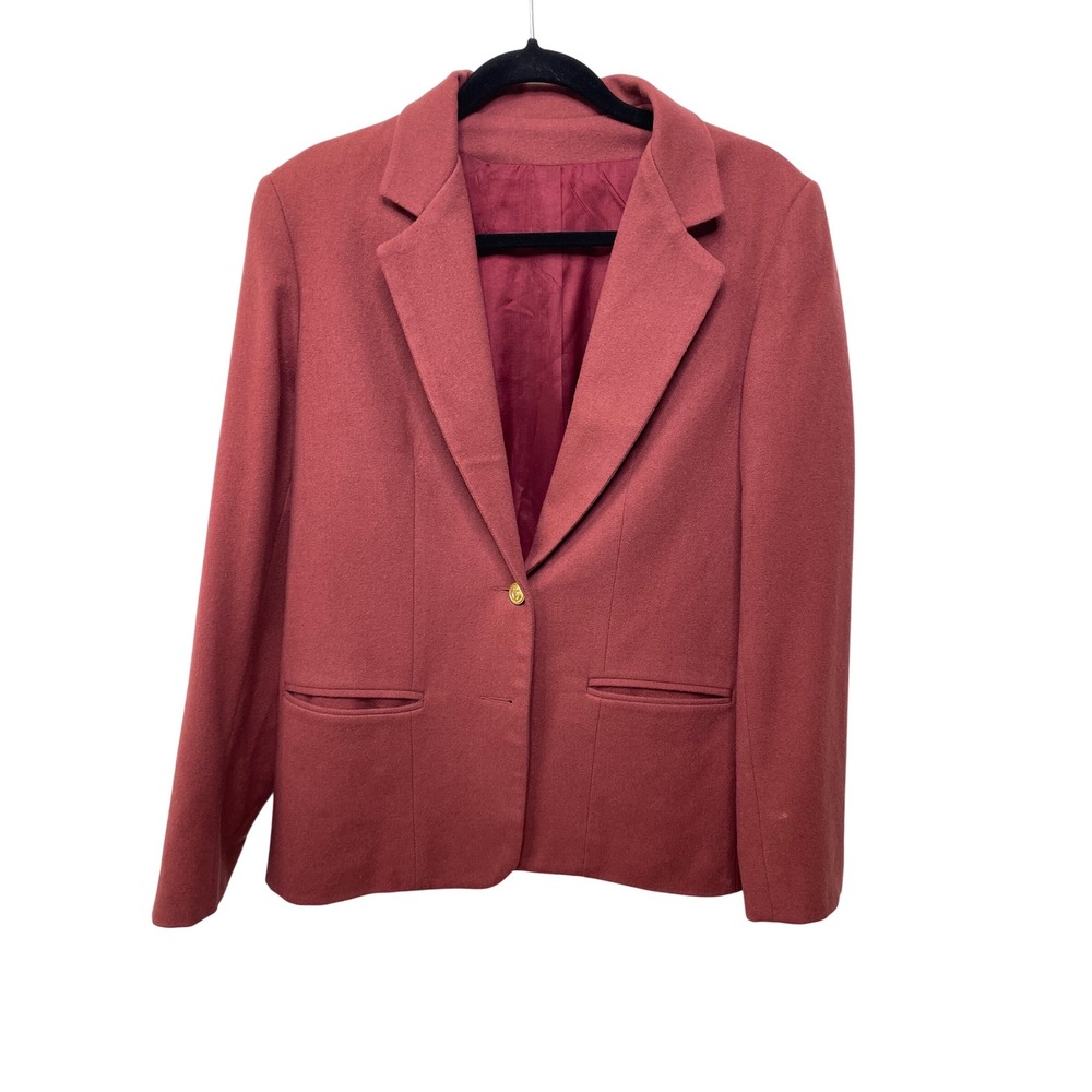 Vtg Stephen Douglas Dusty Rose Pink Wool Blazer 12 Academia Office Career USA